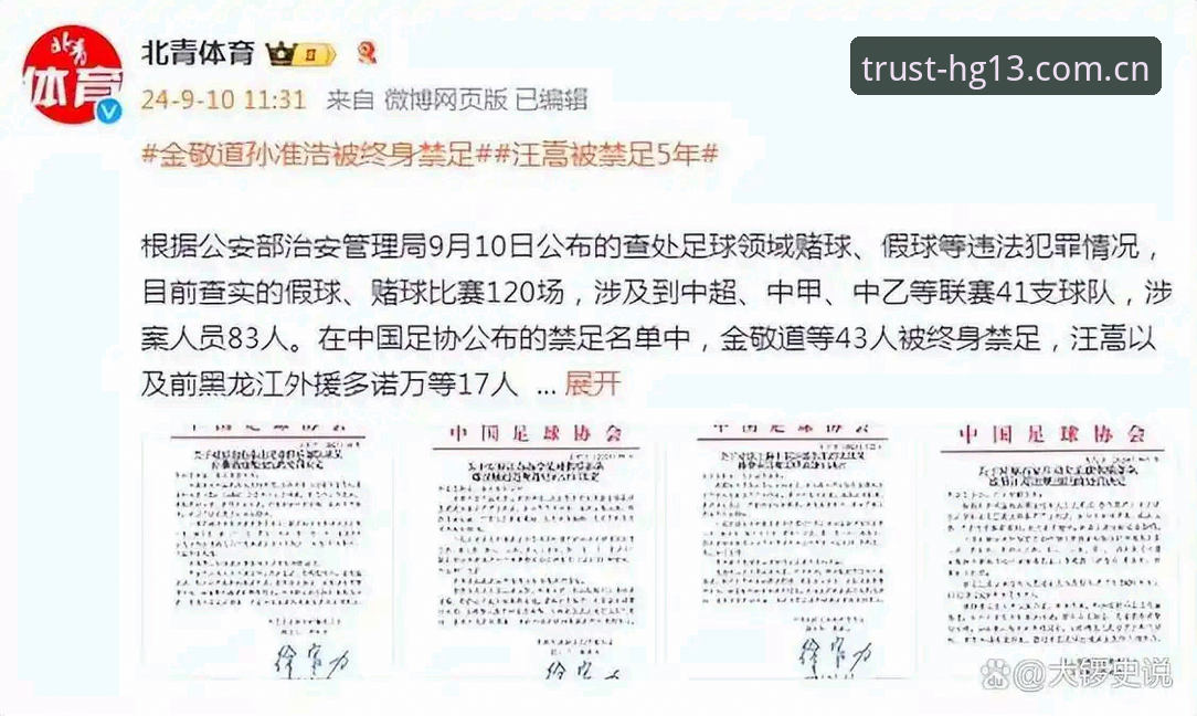 中国足球禁足名单解读指南：在HG13体育平台掌握赛事公平新动态